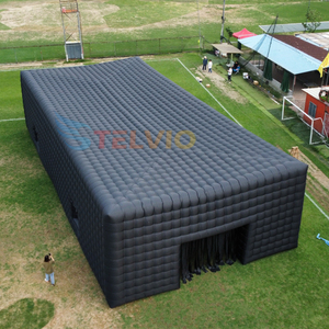 ब्लैक पोर्टेबल एलईडी डिस्को लाइटिंग नाइटक्लब पार्टी टेंट इन्फ्लैटेबल क्यूब पार्टी टेंट ब्लोअर के साथ इन्फ्लैटेबल नाइटक्लब टेंट - Product Image 1