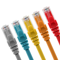 Câble réseau Ethernet Cat 6 UTP 1m 2m 3m 5m Cordon de raccordement à fibre optique avec connecteur RJ45 en cuivre et gaine en PVC