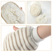 Guantes Exfoliantes Personalizados al por Mayor con Logotipo, Manoplas Espumantes, Exfoliante Corporal, Removedor de Piel Muerta, Regalo para Ducha y Spa, OEM Loofah