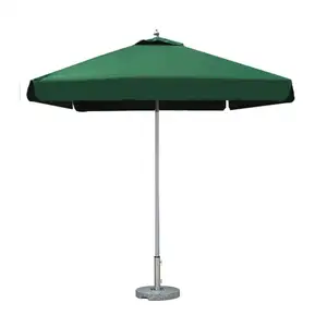 9ft su geçirmez açık bahçe veranda şemsiye ile düğme Tilt ve krank, pazar şemsiye şemsiye tabanı ile