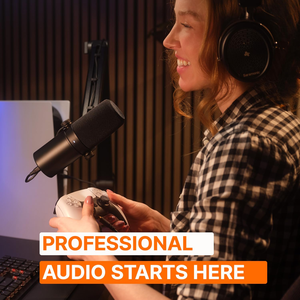 <b>Microphone</b> Dynamic <b>Microphone</b> Podcast Studio Set for Live/Stage Recording Podcasting Cardioid Black Metal <b>Microphone</b> - Product Image 4