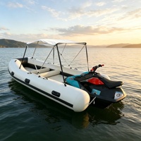 Extension gonflable pour jet ski pour bateau - Construction en PVC durable, légère et stable pour les lacs et les rivières