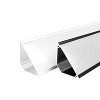 Profilé en aluminium LED en T anodisé DC 12V 6000K 139 pour éclairage de coin de plafond blanc/noir