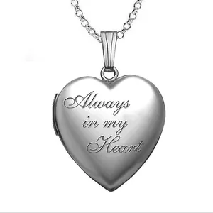 Personalized Forever In My Heart Necklace Openable Box Lovely Heart Locket Necklace