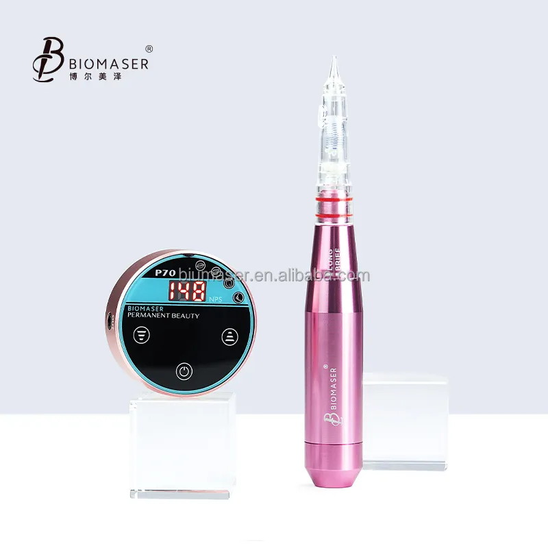 Biomaser Rose Gold P70 permanent makeup&SPM Permanent Makeup Make Up Machine Microblading Eyebrow Tattoo Pen