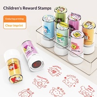 Tampon de récompense photosensible pour commentaires d'enseignant, motif dessin animé, pour enfants, auto-encreur, personnalisable