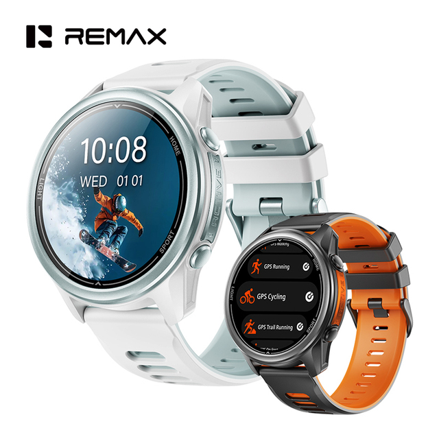 REMAX WATCH50 GPS Smartwatch 1.43 AMOLED 6 Satellite 3ATM Swim Heart Rate Compass Barometer LED Flashlight BT Call Smart Watch