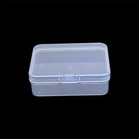 Mini boîtes de rangement carrées en plastique transparent avec couvercle pour accessoires, bijoux et emballage de bouchons d'oreilles