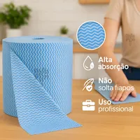 Rouleau de tissu de nettoyage multi-usages en cellulose alvéolée de 140 m pour le nettoyage intensif, rouleau jumbo de 300 m