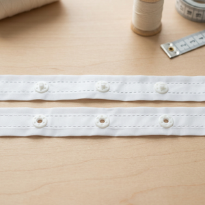 Bouton-pression en plastique DK-669 pour sangle | Ruban adhésif pour boutons | Bande de sangle en plastique blanc avec boutons-pression pour la fixation de vêtements avec bouton circulaire - Product Image 4