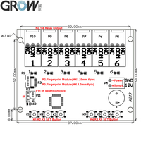 GROW K219-A+R502-AW - Placa de Control Remoto Programable con Múltiples Relés, Huella Dactilar e Infrarrojos