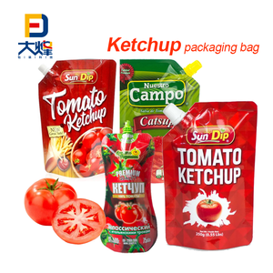 Biểu tượng tùy chỉnh <span class=keywords><strong>in</strong></span> 250ml 500ml đứng lên túi với Spout nhựa cà chua dán bao bì túi - Product Image 5