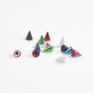 Kit de rivets et boutons punk, clous coniques et pointes pour vêtements, à visser, pour artisanat DIY, rivets punk stylés pour vêtements et cuir, faits main - Product Image 3