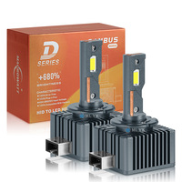 Ampoule LED de voiture MLYK D1S/D2S/D3S/D5S/D8S en aluminium 45W 5000LM – Améliorez vos phares au xénon pour feux de route/croisement