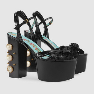Sandales à plateforme à talon haut en caoutchouc élégantes avec broderie, à bride arrière, pour les mariages et les fêtes d'été, personnalisées par Xinzirain - Product Image 3