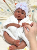 Poupées Reborn noires de 18 pouces, réalistes, afro-américaines, corps entier en silicone, accessoires de poupée bébé réaliste, jouet doux