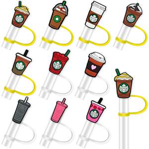 Cartoon <b>Straw</b> Toppers for <b>Stanley</b> Tumbles 10mm Cute <b>Straw</b> Cover Caps Compatible with <b>Stanley</b> 30&40 Oz Tumbler with Handle - Product Image 2