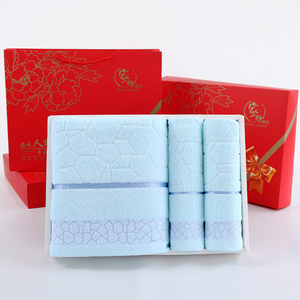 Ensemble de 3 serviettes de bain en coton pur avec logo personnalisé, très vendu, <span class=keywords><strong>serviette</strong></span> de <span class=keywords><strong>mariage</strong></span> avec emballage en boîte cadeau - Product Image 5