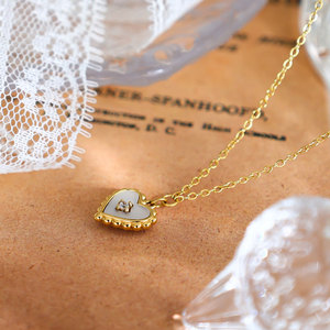 Collar de Joyería con Colgante de Corazón Chapado en Oro de 18k, de Acero Inoxidable 316L, Resistente al Agua y al Deslustre, Estilo Vintage, para Mujer - Product Image 3