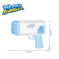 Machine à Bulles Électrique Automatique pour Enfants, Lance-Bulles d'Été d'Extérieur avec 36 Trous, Pistolet à Bulles en Plastique