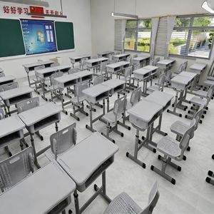 Offre Spéciale : Ensemble Table et Chaise Scolaire à Hauteur Réglable pour Étudiant, Bureau d'Étude Individuel avec Tiroir pour l'Apprentissage des Enfants - Product Image 1