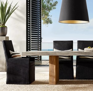 Meubles de salon de style américain <span class=keywords><strong>vintage</strong></span> avec table console rectangulaire en béton et en <span class=keywords><strong>teck</strong></span> - Product Image 5