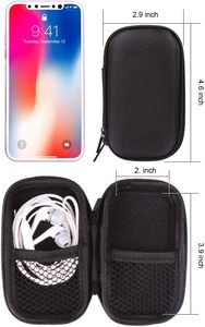 Portable Dual Zipper EVA Hard Shell Case Metal Carabiner Protective Travel Carrying Bag for <b>MP3</b> <b>Players</b> USB Cable Memory - Product Image 3