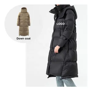 Best selling custom winter clothing womens jackets down coats long down bubble coat for women