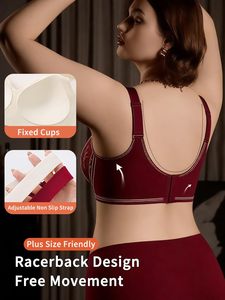 Reggiseno Senza Ferretto per Taglie Forti, Design a V Profondo Senza Cuciture, Copertura Totale, Comfort Quotidiano, Push-up - Product Image 3
