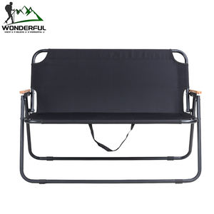 كرسي تخييم مزدوج بتصميم حديث قابل للطي للنزهة الترفيهية مريح عبر الحدود مسند ظهر بسعر الجملة معدن - Product Image 5