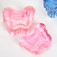 Acrylique Nail Art Dappen Plat Cristal Verre Ongles Poudre Liquide Papillon Nail Art Dappen Plat Tasses