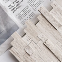 Mosaïque de carreaux en pierre naturelle Crema Travertine pour crédence de cuisine de villa, design graphique personnalisé, très demandée en Australie