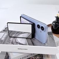 Étui de téléphone PC multifonctionnel en gros avec porte-cartes magnétique, support miroir et pochette à cartes détachable