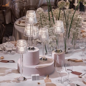 Hot Sale 3-Piece Set Clear Crystal Exquisite Candle Stand Customizable Christmas Wedding Decoration Elegant <strong>Candlestick</strong> <strong>Holder</strong> - Product Image 6