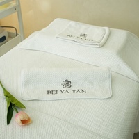 Lot de 6 serviettes de salon en microfibres grises personnalisées avec impression laser super douces à séchage rapide Dédouanement complet