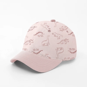 Gorra de Béisbol para Bebés y Niños, Personalizada al por Mayor, con Estampado de Dinosaurios, Protección <span class=keywords><strong>Solar</strong></span>, Transpirable, de Algodón, con Cierre de Velcro Ajustable - Product Image 4