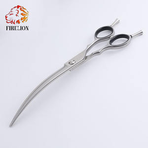7.5 inç Firelion yüksek kaliteli mat gümüş Pet kavisli makas köpek tımar makas üreticisi - Product Image 2