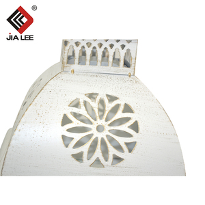 Antiguo marroquí cubierta <span class=keywords><strong>de</strong></span> metal decorativos faroles <span class=keywords><strong>de</strong></span> acero blanco boda <span class=keywords><strong>vela</strong></span> linterna - Product Image 4