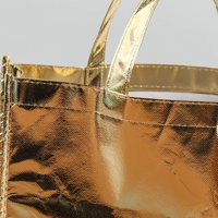 Nouvelle mode de sacs fourre-tout métalliques non tissés écologiques sac à provisions laser recyclable pour le laminage de feuilles de vêtements