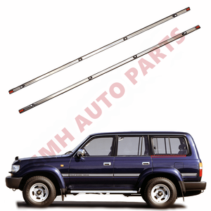 Sabuk luar jendela, 2 buah, cetakan sabuk luar jendela, untuk Toyota Land Cruiser 80 Series 1991-1997 Chromed Quarter Glass Beltline Trim - Product Image 1