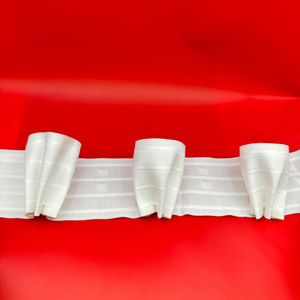 Регулируемая ширина, белая полиэфирная лента для штор, современный дизайн, моющаяся лента для штор, рельсов и аксессуаров - Product Image 1