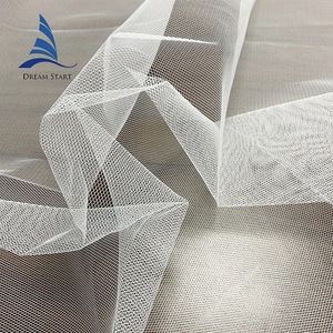 <strong>White</strong> 63\&quot; <strong>Polyester</strong> Stiff Recycled <strong>Mesh</strong> Designed <strong>Fabric</strong> Very Stiff for Bridal Tulle Embroidery for Wedding Use for Girls