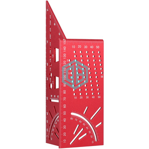 Qinbu Độ Chính Xác Cao Hợp Kim Nhôm Chế Biến Gỗ Tam Giác Cai Trị Và Thước Góc 45 °/90 ° Miter Công Cụ Cho Các Kỹ Sư Và Thợ Mộc - Product Image 1
