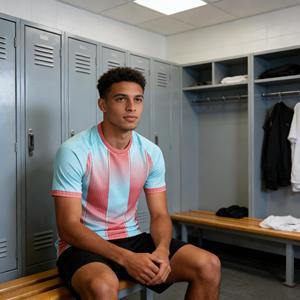 Kit Sportivo Estivo da Uomo 100% Poliestere ad Asciugatura Rapida, Traspirante, con Nome e Numero della <span class=keywords><strong>Squadra</strong></span>/Giocatore, Manica Corta, Collo Tondo - Product Image 3