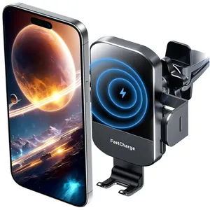 Best Selling 15W Fast Charging Wireless Charger Air Vent Manual Car Mount Mobile Phone Holder