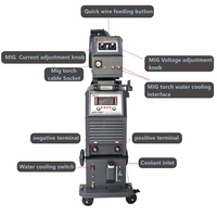 APEXYN 380V Mesin Las MIG Industri Tugas Berat 500A Double Pulse MIG500DP Troli Gulungan Kawat 15KG Berkualitas Tinggi