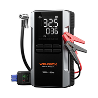 WOLFBOX MegaVolt24 Air 4000A Démarreur de Batterie Portable pour Voiture 12V Charge Rapide Affichage LED Compresseur d'Air 160PSI Démarreur d'Urgence 10L