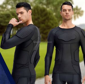 Camisa acolchada de compresión EVA para hombre, Protector de costilla de pecho de fútbol, equipo de protección de manga larga, camisa acolchada de béisbol deportivo - Product Image 2