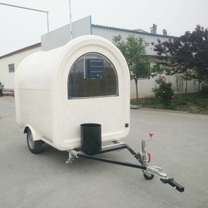 Pequeño remolque de comida redondo boba té camión de comida carrito de café remolque de catering - Product Image 3