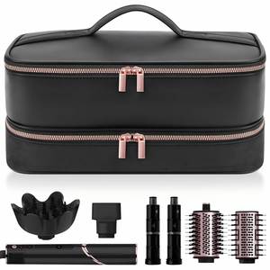 Sac de transport double couche portable pour brosse sèche-cheveux tout-en-un, organiseur de rangement pour outils capillaires, sac de voyage - Product Image 1